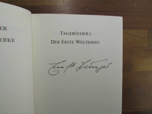 Sämtliche Werke; Teil: Bd. 1 : Abt. 1, Tagebücher ; 1., Der erste Weltkrieg SIGNIERT