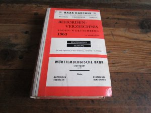 antiquarisches Buch – Behörden-Verzeichnis Baden-Württemberg 74. Jahrgang 1963