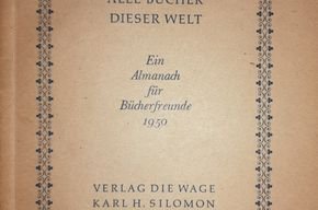 antiquarisches Buch – Hermann Hesse – Alle Bücher dieser Welt. Ein Almanach für Bücherfreunde 1950. Ausgewählt von Karl H. Silomon