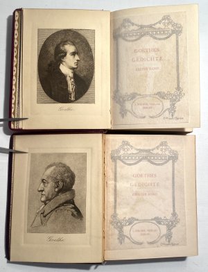 antiquarisches Buch – Johann Wolfgang von Goethe – Goethes Gedichte, 2 Bände. Textrevision, Einleitung und Erläuterungen von Otto Pniower  Vorzugsausgabe