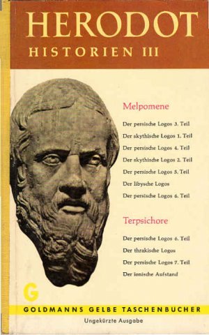 antiquarisches Buch – Herodot: Historien; Teil: 3 = Buch 4. Buch 5. 5.,Melpomene; Terpsichore / Goldmanns gelbe Taschenbücher ; Bd. 777