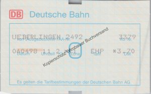 gebrauchtes Buch – Deutsche Bahn – Originalfahrkarte Deutsche Bahn Fahrschein nach Überlingen