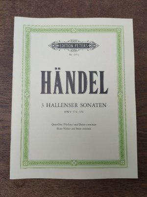 Händel: 3 Hallenser Sonaten - HWV 374-376 - Querflöte und Basso continuo