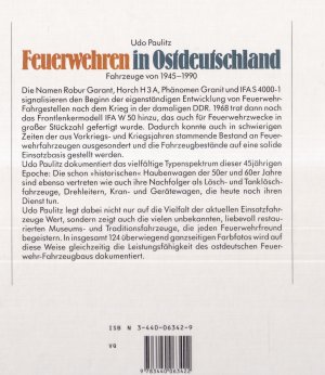 gebrauchtes Buch – Udo Paulitz – Feuerwehren in Ostdeutschland - Fahrzeuge von 1945 - 1990