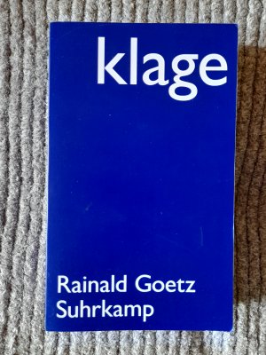 gebrauchtes Buch – Rainald Goetz – Klage