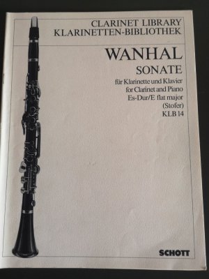 gebrauchtes Buch – Wanhal – Sonate für Klarinette (B) und Klavier in Es-Dur