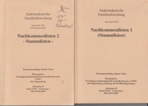 Nachkommenlisten 1 und 2 (Stammlisten) Jahresheft 1997 und 2001, 2 Bände