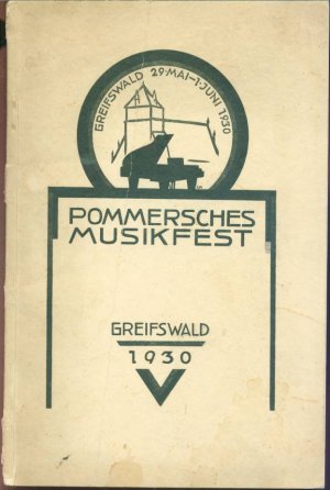 Pommersches Musikfest Greifswald 1930