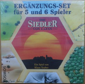 neues Spiel – Klaus Teuber – Die Siedler von Catan (Holzversion / Holzausgabe). Ergänzungsset (Ergänzungs-Set) für 5 und 6 Spieler. Original eingeschweißt.