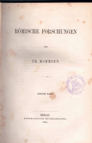 Römische Forschungen, Bd. 1-2 in 1.