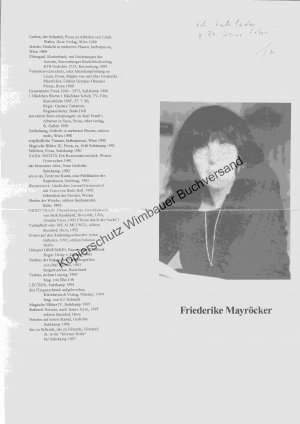 Original Autograph Friederike Mayröcker (1924-2021) /// Autogramm Autograph signiert signed signee