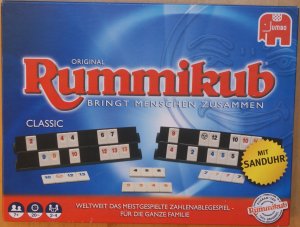 Rummikub. Jumbo-Originalausgabe. Inklusive Ergänzungssteine und -bänkchen für 5 und 6 Spieler!!!