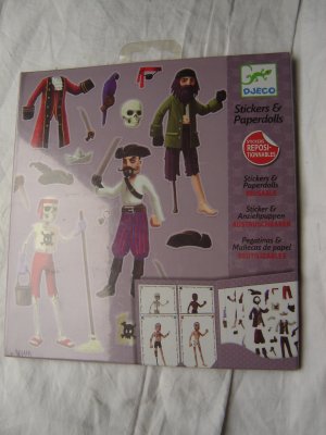 Pirates - Stickers & Paper Dolls /Piraten Sticker & Anziehpuppen ( Djeco)