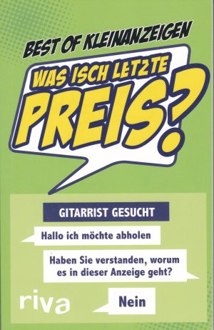 gebrauchtes Buch – Was isch letzte Preis? - Die lustigsten Kleinanzeigen und Verkaufsdialoge