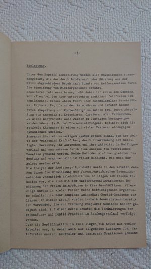 gebrauchtes Buch – Hans Dieter Belitz – Aminosäuren und Peptide  in reifendem Sauermilchkäse- Dissertation von Hans Dieter Belitz