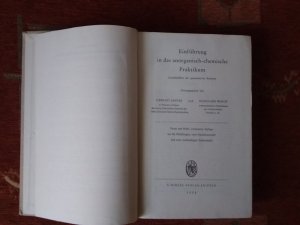 antiquarisches Buch – Herausgegeben von G – Einführung in das anorganisch-chemische Praktikum