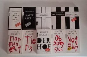 10 X Simon Beckett - Die Chemie des Todes + Verwesung + Leichenblässe + Kalte Asche + Der Hof + Totenfang + Voyeur + Tiere + Flammenbrut + Obsession