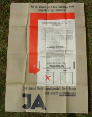 Original-Plakat. Großes Wahl-Plakat im Format ca. 83 x 118 cm. Herausgeber Gaupropagandaleitung der NSDAP Baden. Südwestdeutsche Druck- u. Verlagsges. […]