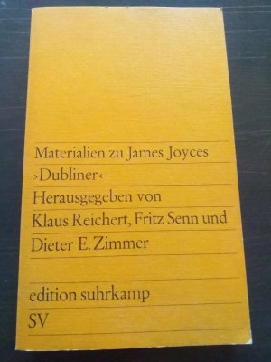 antiquarisches Buch – Reichert,Senn,Zimmer – Materialien zu James Joyces 'Dubliner'