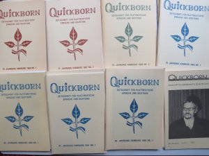 Quickborn. Zeitschrift für plattdeutsche Sprache und Dichtung. Konvolut von 14 Jahrgängen: Jg 76 (1986) bis Jg. 89 (1999)