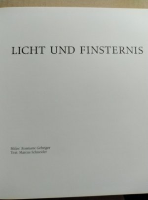 LICHT UND FINSTERNIS