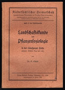 antiquarisches Buch – Käthe Schuett – Landschaftskunde und Pflanzensoziologie in der Lüneburger Heide (zwischen Wilseder Berg und Luhe). -