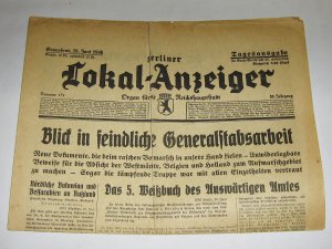 antiquarisches Buch – Berliner Lokal-Anzeiger Nr. 154 vom 29. Juni 1940