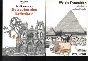 gebrauchtes Buch – David Macaulay – 2 Bücher Sie bauten eine Kathedrale + Wo die Pyramiden stehen