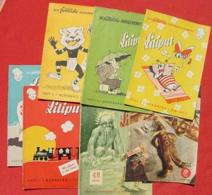 62 x Liliput - Die fröhliche Jugendzeitschrift. Kinder- und Jugend-Magazine. 62 versch. Hefte aus 1951-1966. Verlagsort Nürnberg. (intern 1039006)