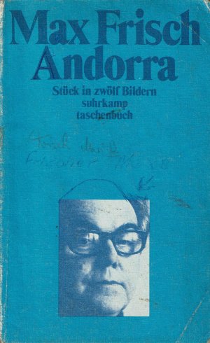 gebrauchtes Buch – Max Frisch – Andorra - Stück in zwölf Bildern (Suhrkamp st 277)