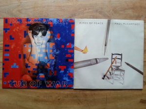 gebrauchter Tonträger – Paul+Linda McCartney Ringo S Clarke Andy McKay S Gadd Eric Stewart M Jackson George Martin Stevie Wonder et al – Tug Of War + OIS - Pipes of Peace FOC + OIS = 2 Vinyl LPs nm- vg+