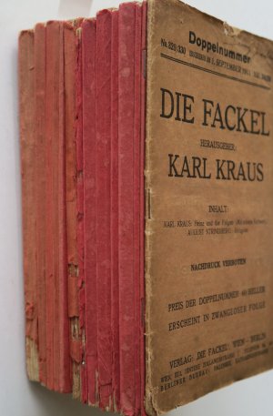 Kraus, Karl (Herausgeber). Die Fackel. 15 Heften. Wien, Verlag 