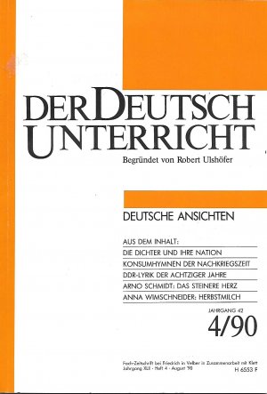 gebrauchtes Buch – 42. Jahrgang Heft 4/90 - Deutsche Ansichten