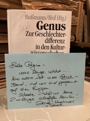 Genus - Zur Geschlechterdifferenz in den Kulturwissenschaften.