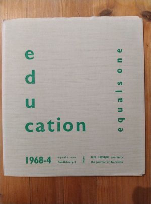 antiquarisches Buch – education equals one - auroville