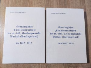 Genealogisches Familienverzeichnis der ev.-luth. Kirchengemeinde Burhafe (Harlingerland) von 1650-1910, 4 Bände komplett