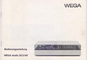 gebrauchtes Buch – WEGA studio 3213 C hifi Bedienungsanleitung und Kundendienst-Anleitung.