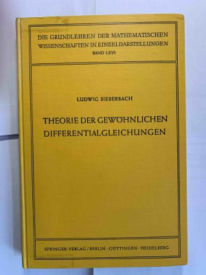 Theorie der gewöhnlichen Differentialgleichungen