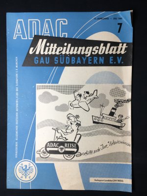 ADAC Mitteilungsblatt Gau Südbayern e.V. 11.Jg., Juli 1961