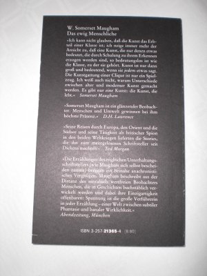 gebrauchtes Buch – Maugham, W Somerset – Das ewig Menschliche