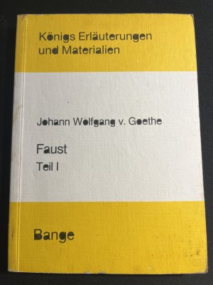 gebrauchtes Buch – Goethe, Johann W von – Faust Teil I