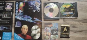 gebrauchtes Spiel – verschiedene – Kino digital Spezial 1997 #2 Sonderheft Star Trek-2 CD Roms-1 Päckchen Star Trek - Das Card Game („Booster Pack“, 15 Spielkarten)