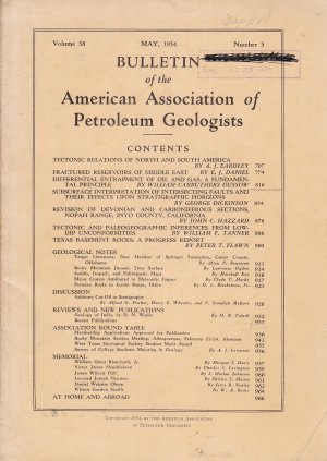 Bulletin of the American Association of Petroleum Geologists - Volume 38 - Number 5