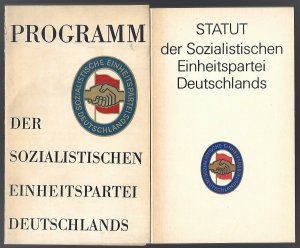 Programm der Sozialistischen Einheitspartei Deutschlands + Statut der Sozialistischen Einheitspartei Deutschlands [2 Bücher]