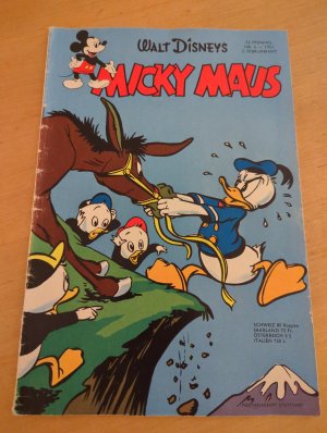 antiquarisches Buch – Walt Disney – Micky Maus Heft - Nr. 4 - 1957 (2. Februarheft) Originalausgabe