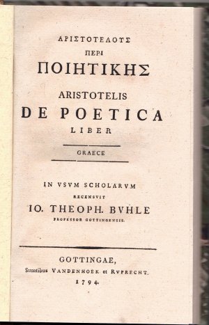 Aristotelus Peri poietikes : Graece = Aristotelis De poetica liber.