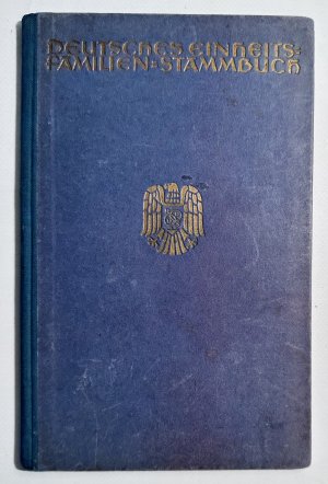 antiquarisches Buch – DEUTSCHES EINHEITS-FAMILIEN-STAMMBUCH Familienstammbuch der Familie T. / P. aus Sondershausen in Thüringen, ausgestellt 1932