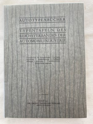 Autotypenbücher - Typentafeln des Reichsverbandes der Automobilindustrie