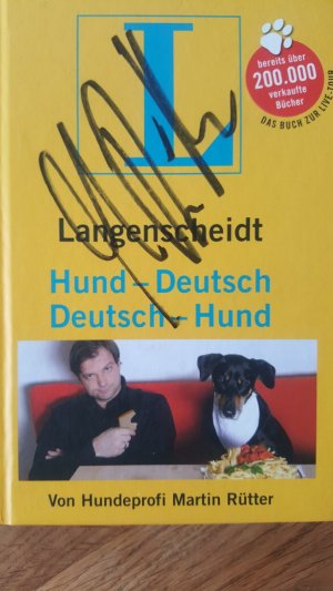 gebrauchtes Buch – Martin Rütter – Langenscheidt Hund-Deutsch/Deutsch-Hund mit Autogramm