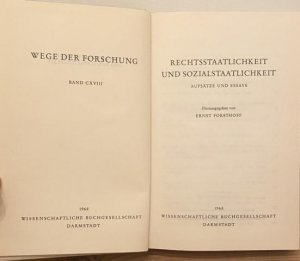 Rechtsstaatlichkeit und Sozialstaatlichkeit. Aufsätze und Essays.